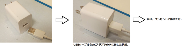 USB充電ACアダプター(コンセントにさす四角いやつ)とUSBケーブル.png